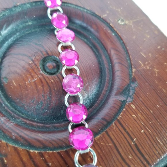 Hot Pink Fuchsia Link Bracelet GIFT Boxed NEW - Picture 3 of 11